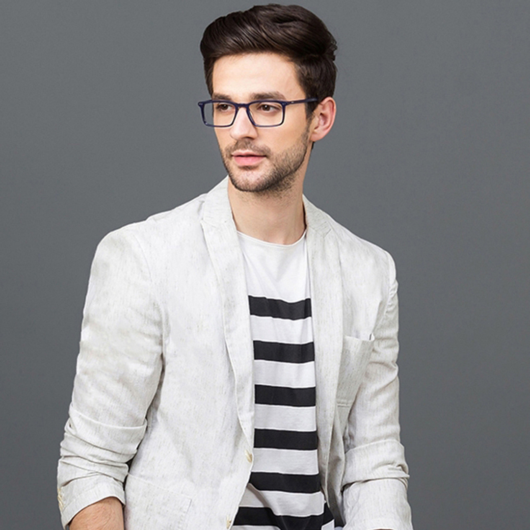 Vincent Chase Online Sky Blue Full Rim Rectangle left side