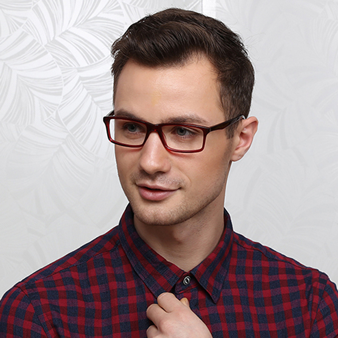 Vincent Chase Online Red Full Rim Rectangle left side