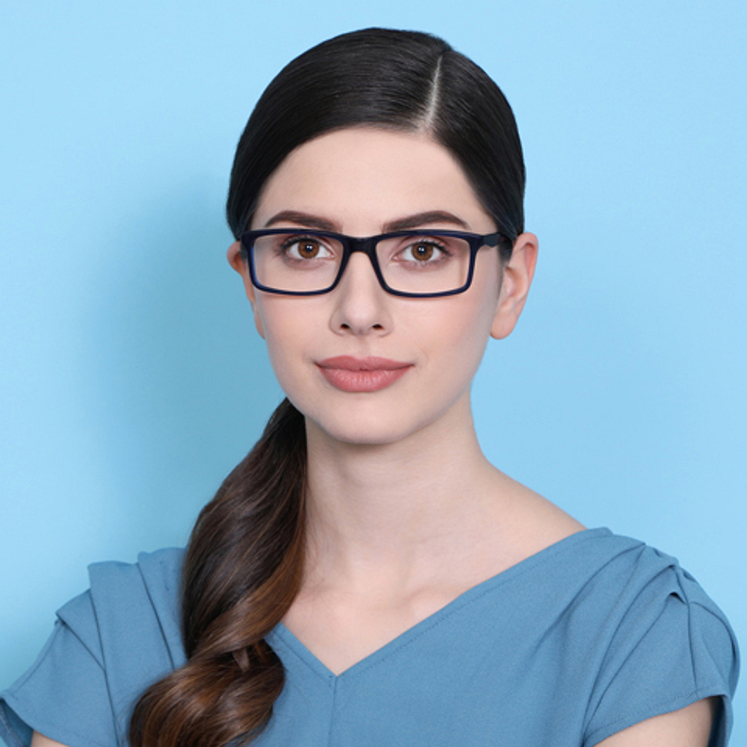 Vincent Chase Online Navy Blue Full Rim Rectangle left side