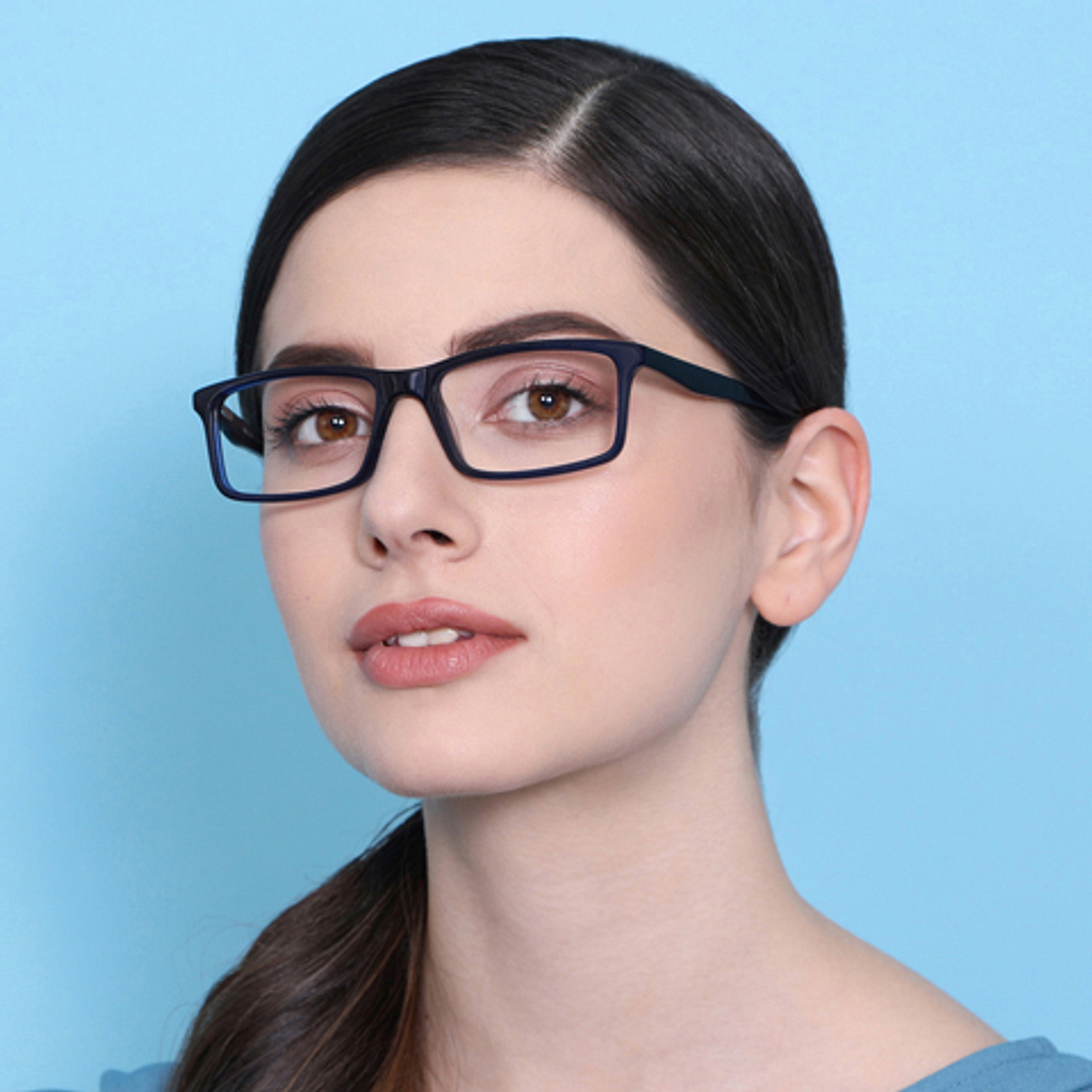 Vincent Chase Online Navy Blue Full Rim Rectangle left side