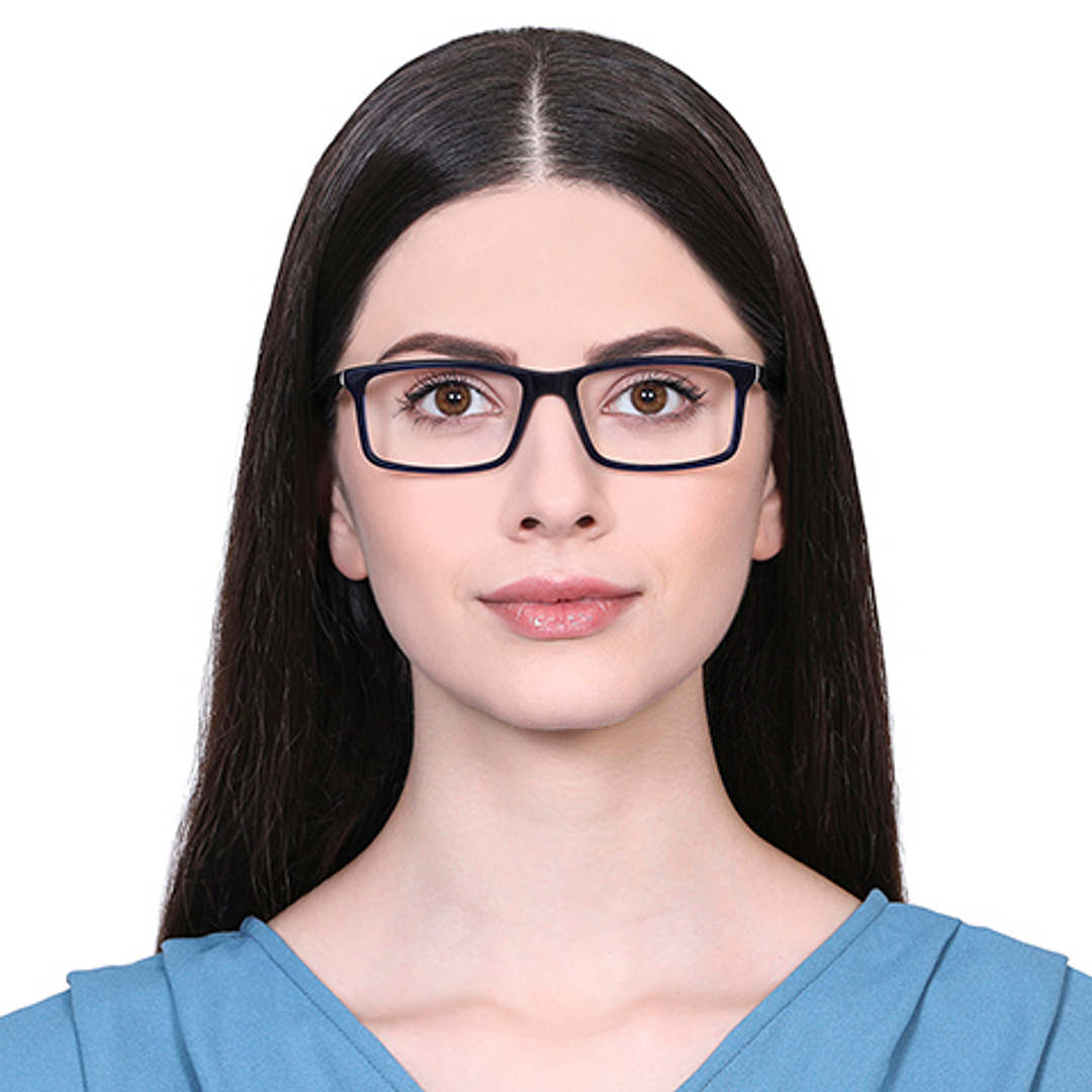 Vincent Chase Online Navy Blue Full Rim Rectangle left side
