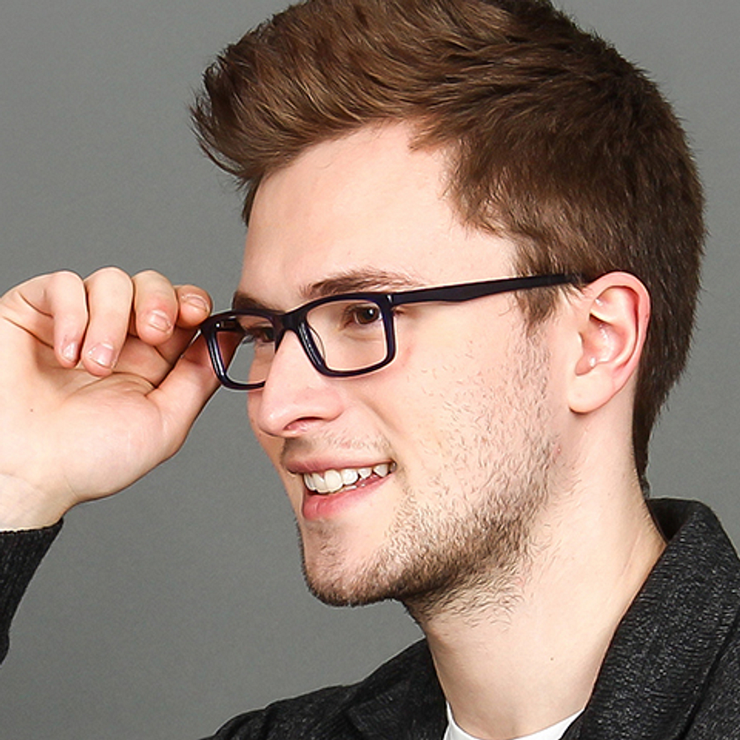 Vincent Chase Online Black Full Rim Rectangle left side