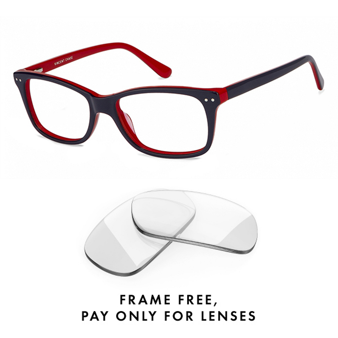 Vincent Chase Online Sky Blue Full Rim Rectangle left side