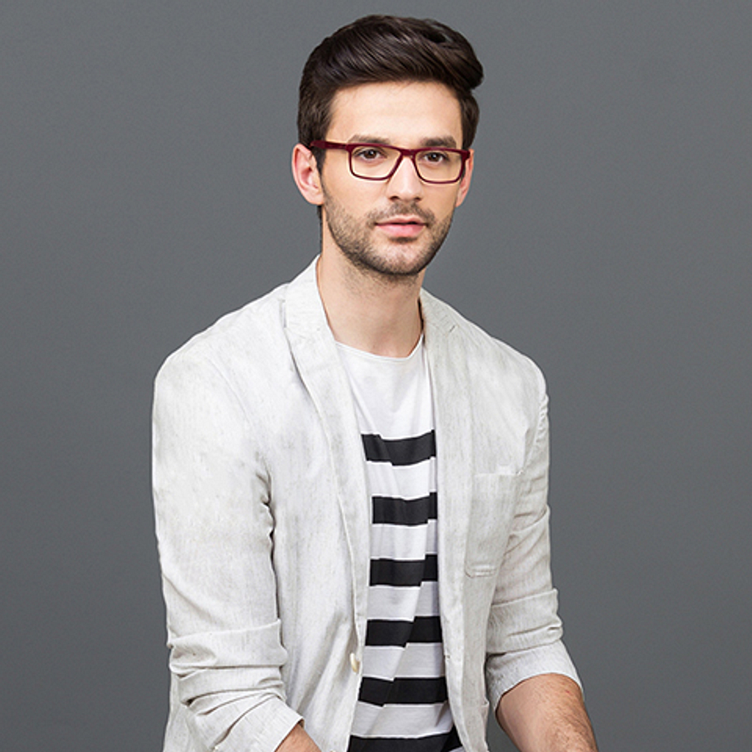 Vincent Chase Online Red Full Rim Rectangle left side