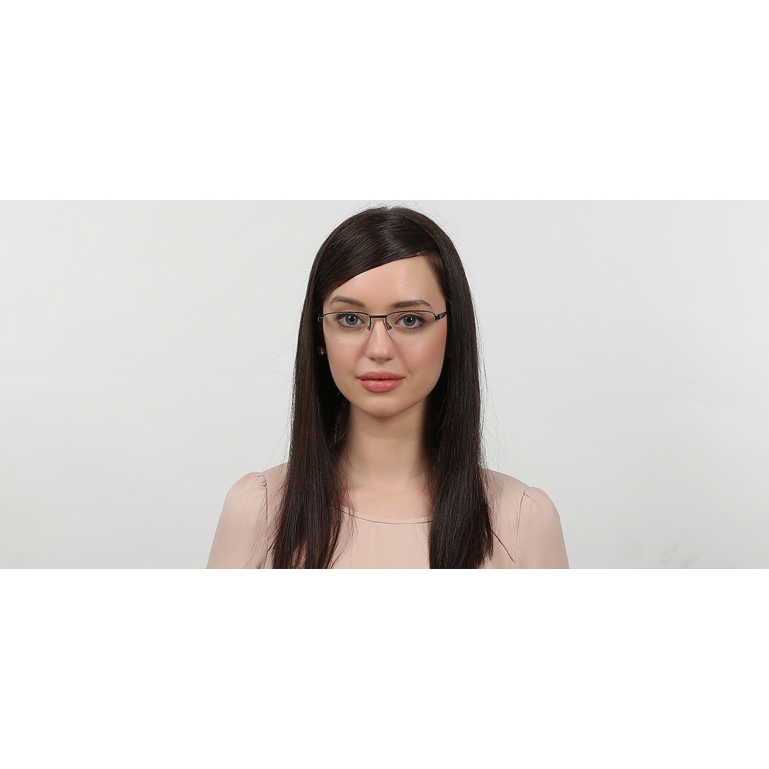 Vincent Chase Online Mid Gunmetal Half Rim Rectangle right side