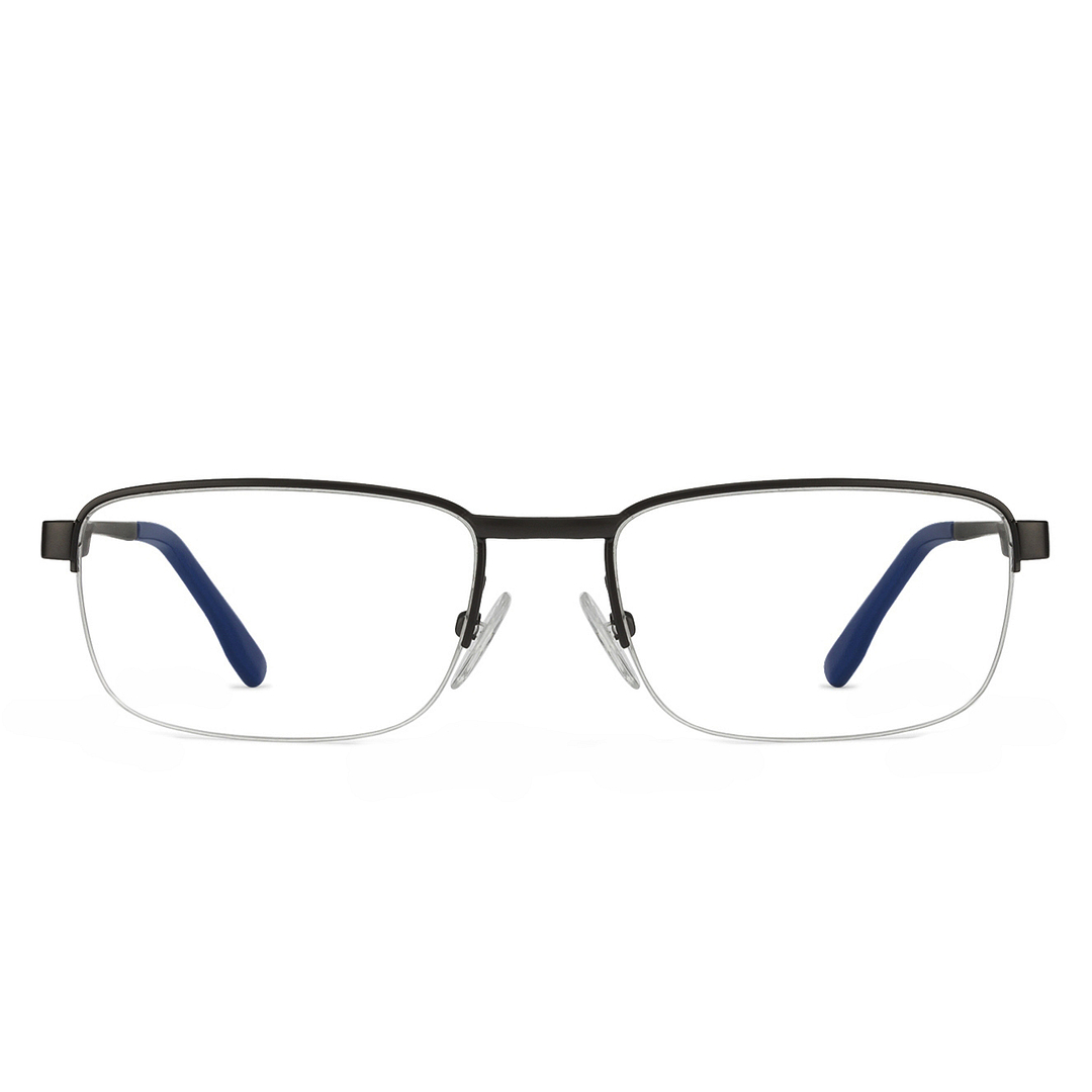 Vincent Chase Online Mid Gunmetal Half Rim Rectangle left side
