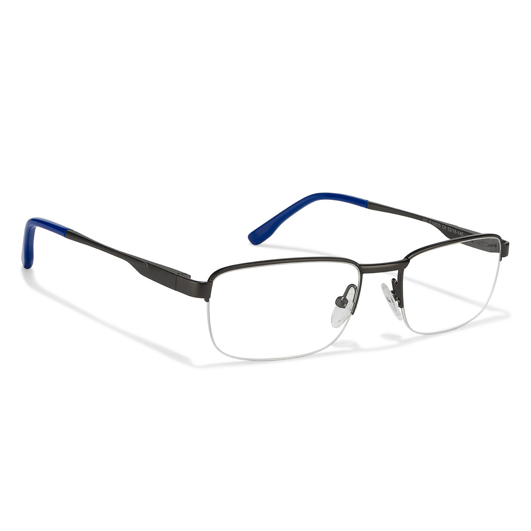 Vincent Chase Online Mid Gunmetal Half Rim Rectangle left side