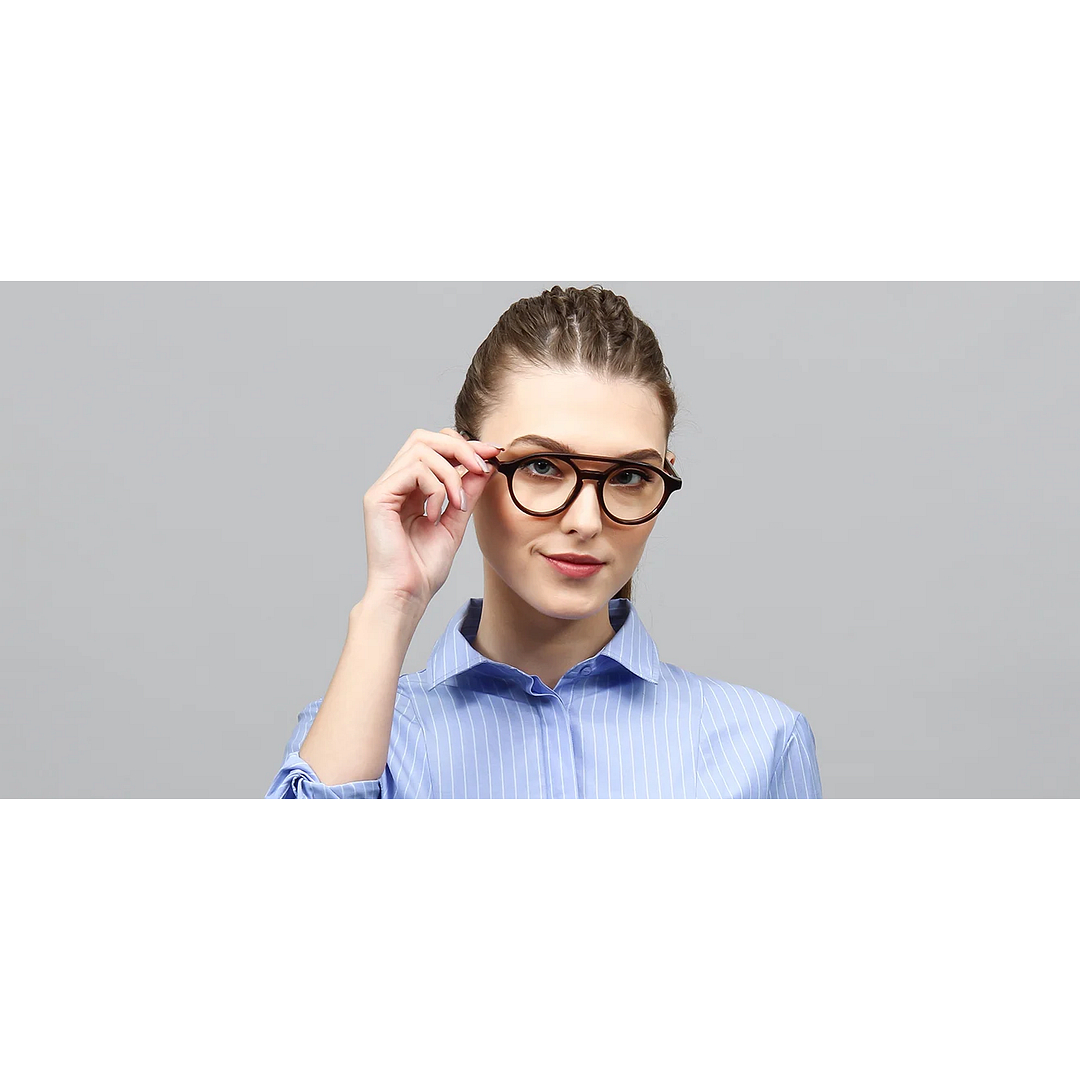 Vincent Chase Online Light Brown Full Rim Round right side