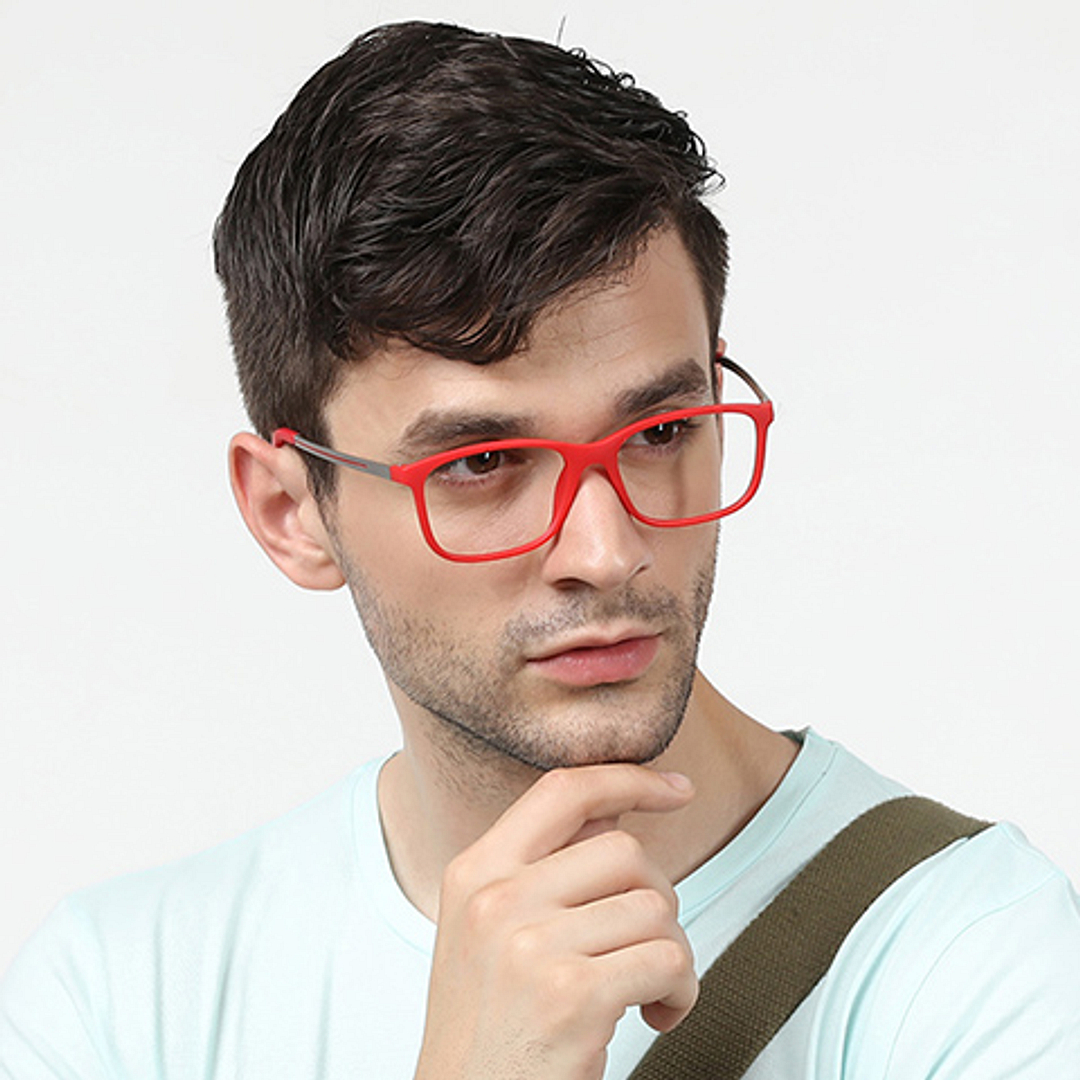 Vincent Chase Online Red Full Rim Rectangle left side