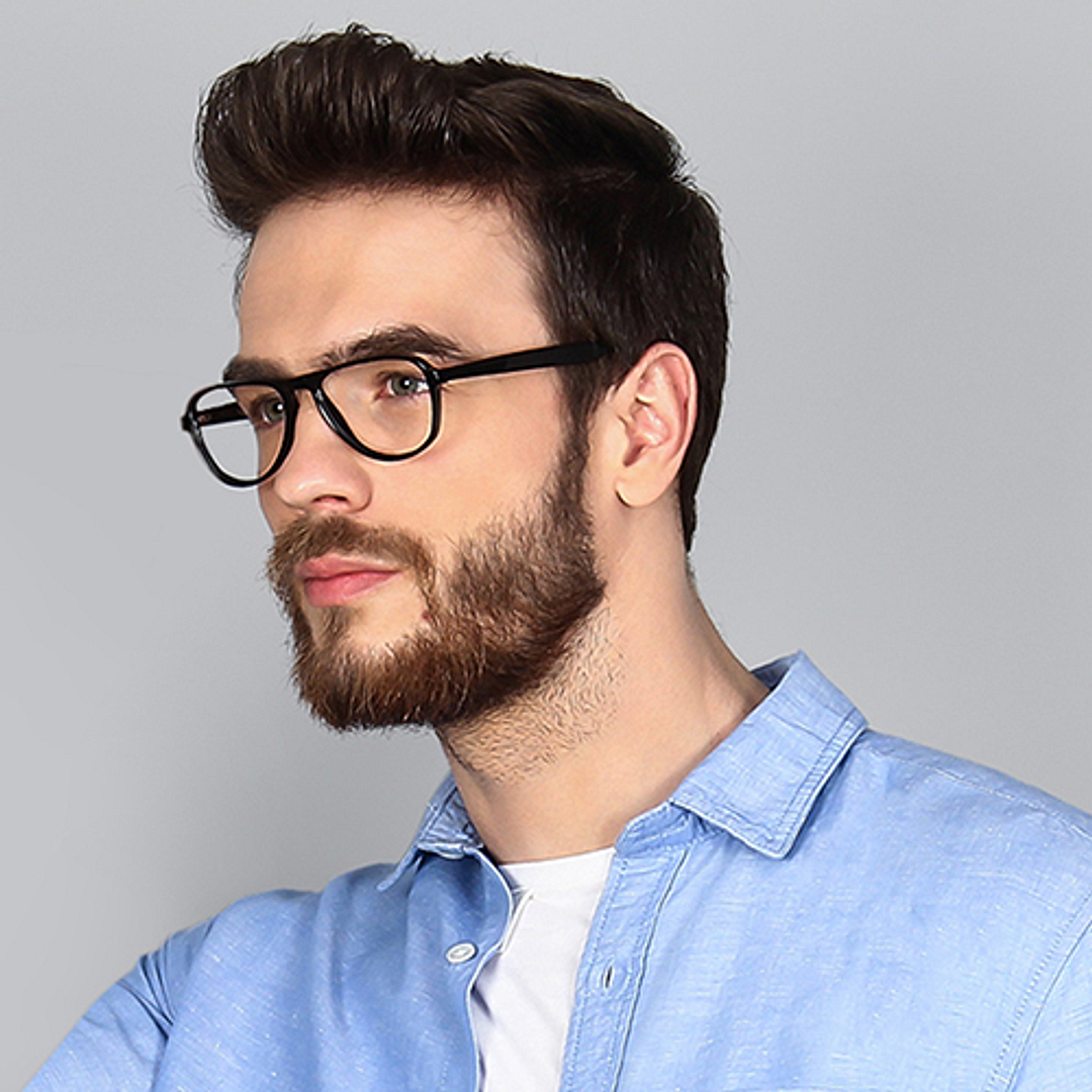 Vincent Chase Online Black Full Rim Aviator right side