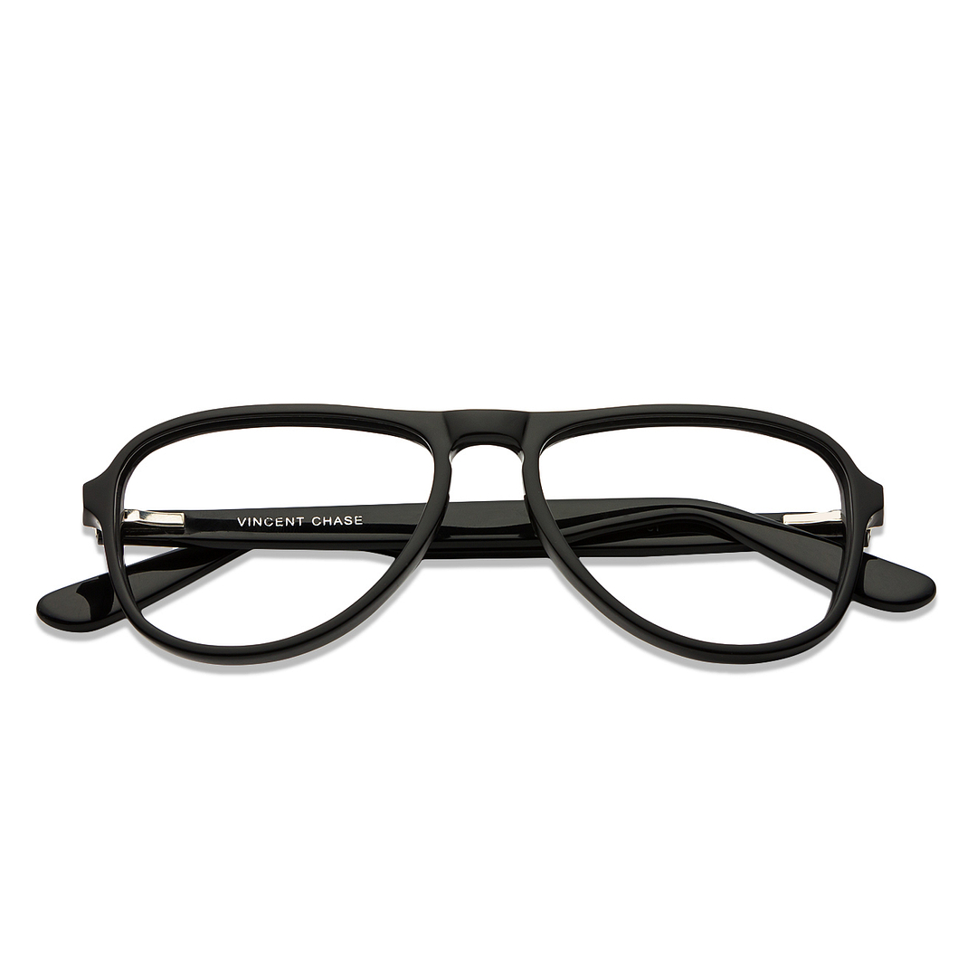 Vincent Chase Online Black Full Rim Aviator right side