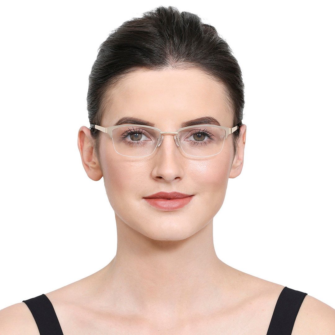 Vincent Chase Online Gold Half Rim Rectangle left side