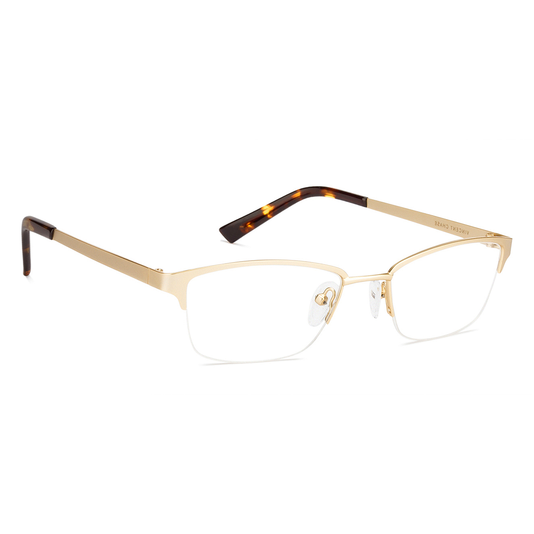 Vincent Chase Online Gold Half Rim Rectangle left side