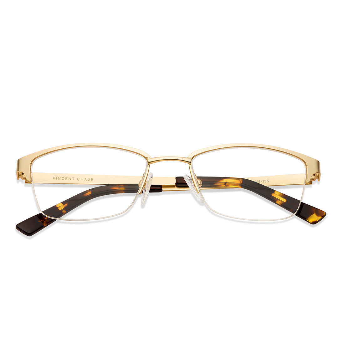 Vincent Chase Online Gold Half Rim Rectangle right side