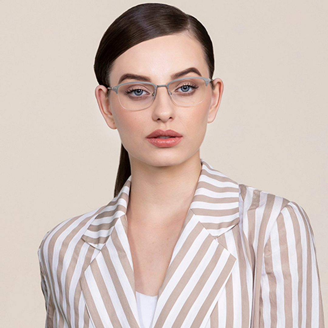 Vincent Chase Online Silver Half Rim Rectangle right side
