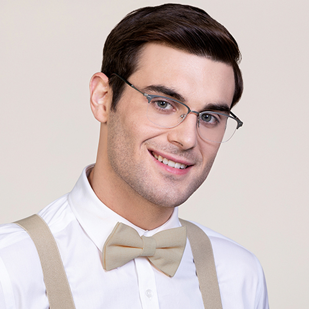 Vincent Chase Online Silver Half Rim Rectangle right side