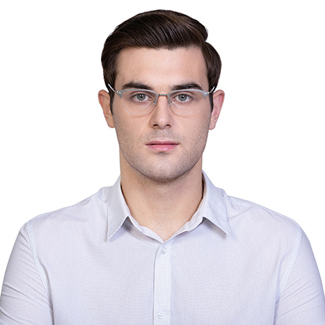Vincent Chase Online Silver Half Rim Rectangle right side