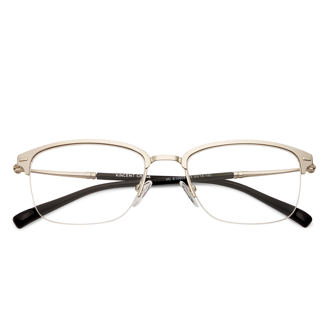 Vincent Chase Online Silver Half Rim Rectangle left side