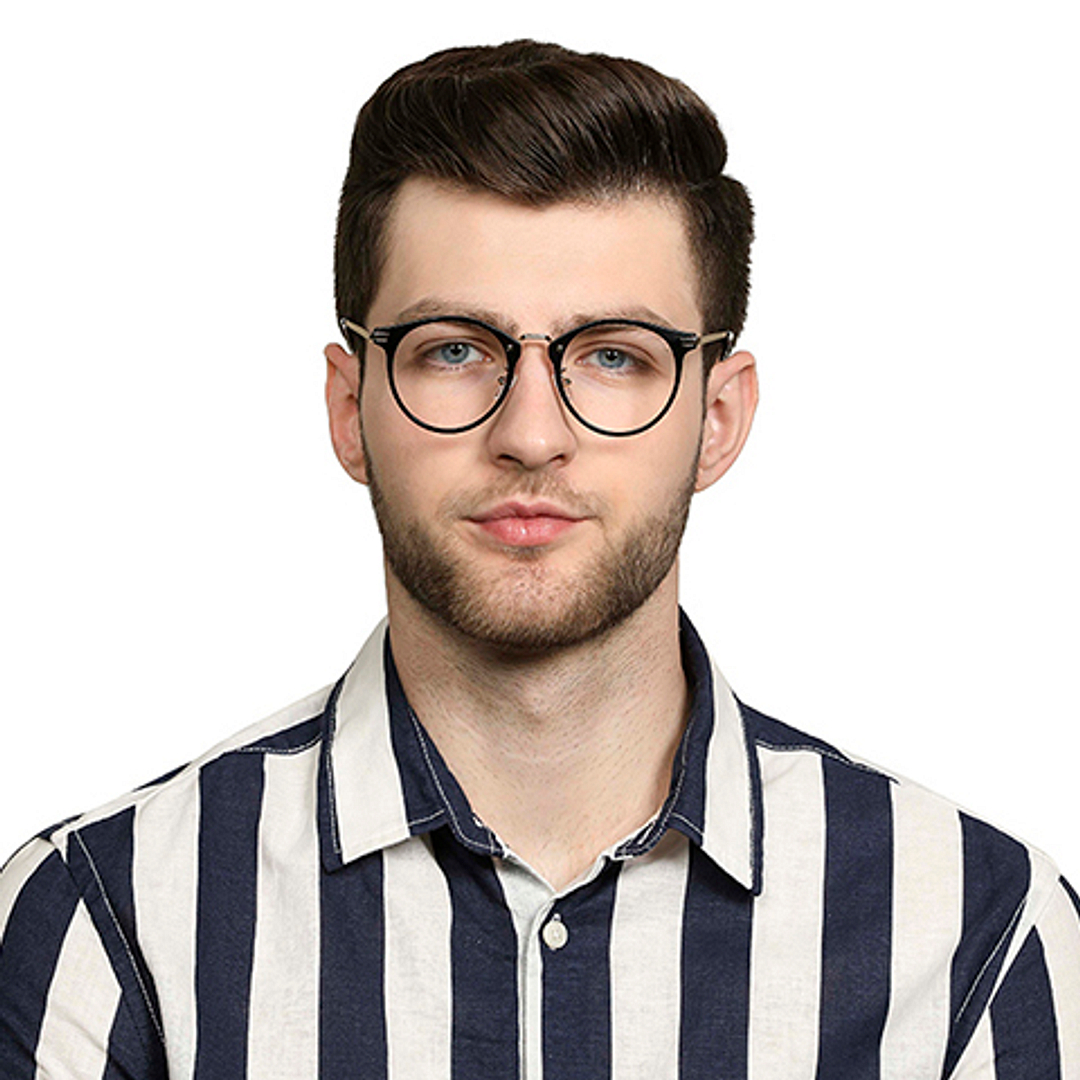 Lenskart Air Online Black Full Rim Round left side