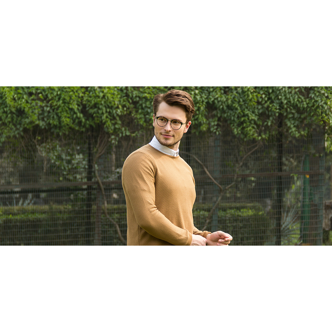 Lenskart Air Online Light Brown Full Rim Round right side