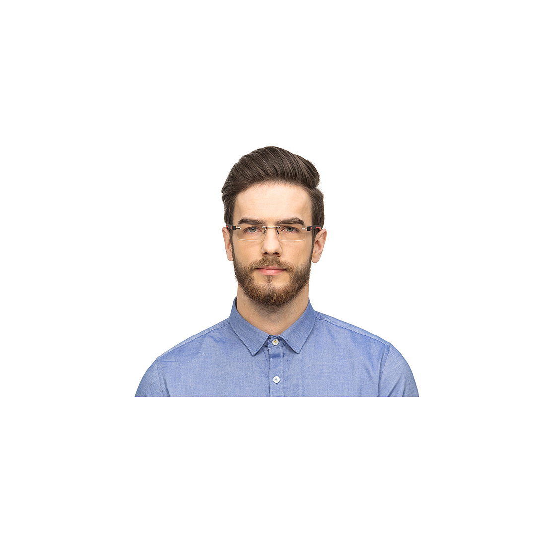 Lenskart Air Online Black Rimless Rectangle left side