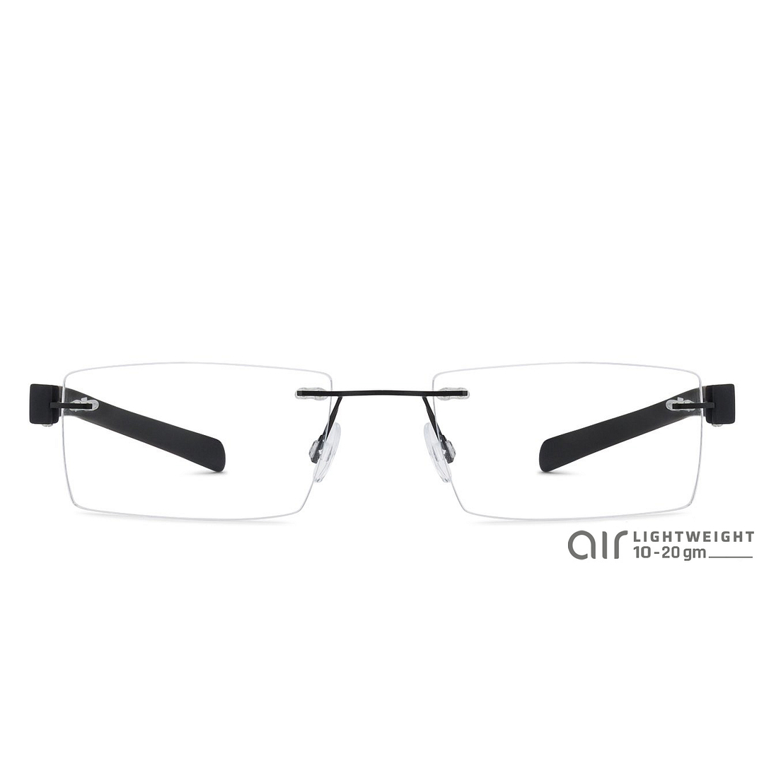 Lenskart Air Online Black Rimless Rectangle left side