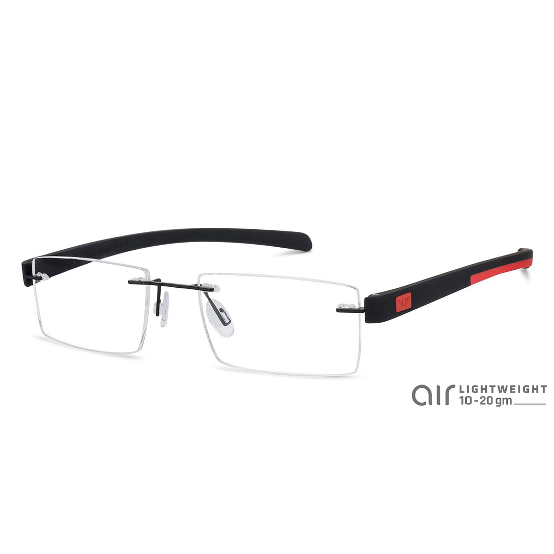 Lenskart Air Online Black Rimless Rectangle right side