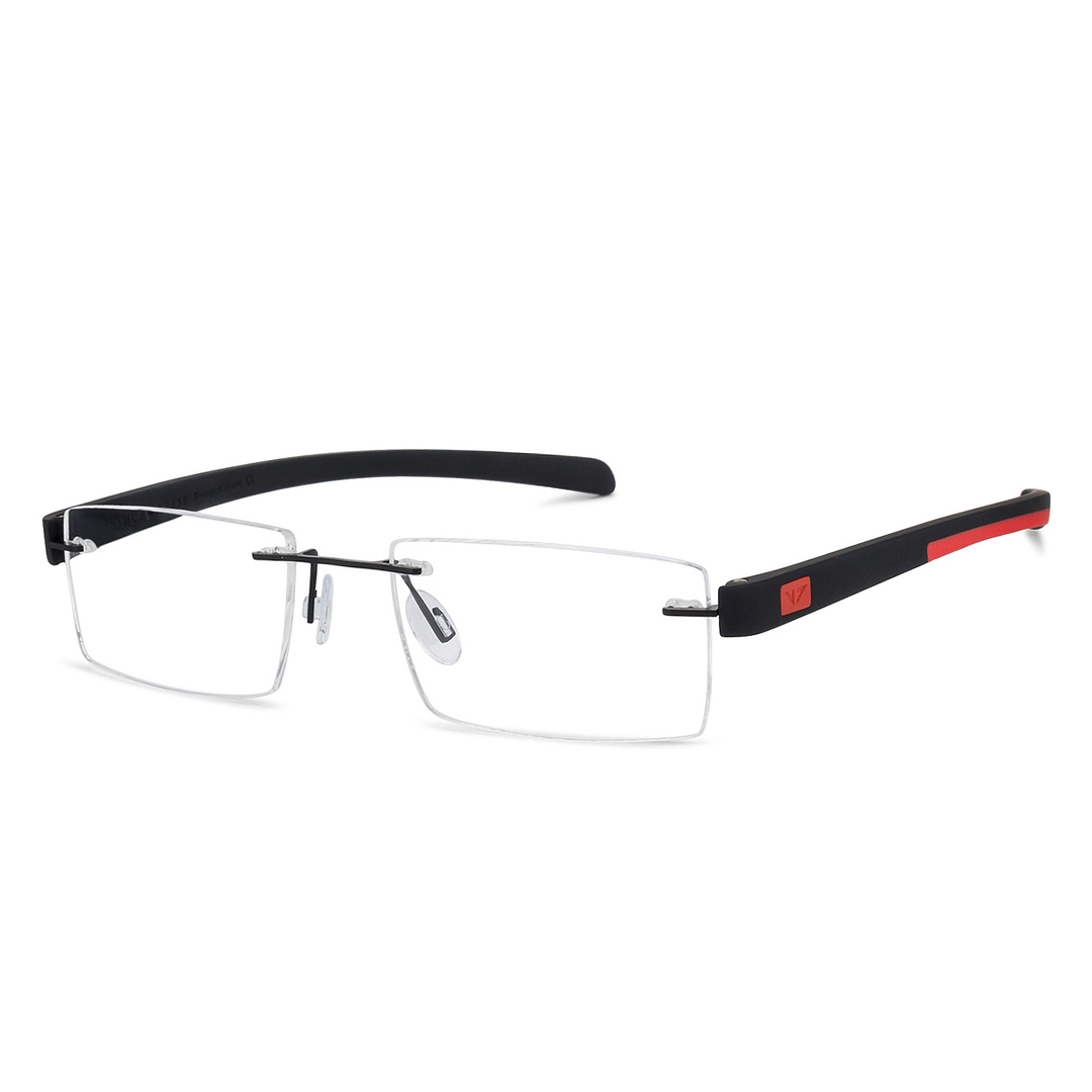 Lenskart Air Online Black Rimless Rectangle left side