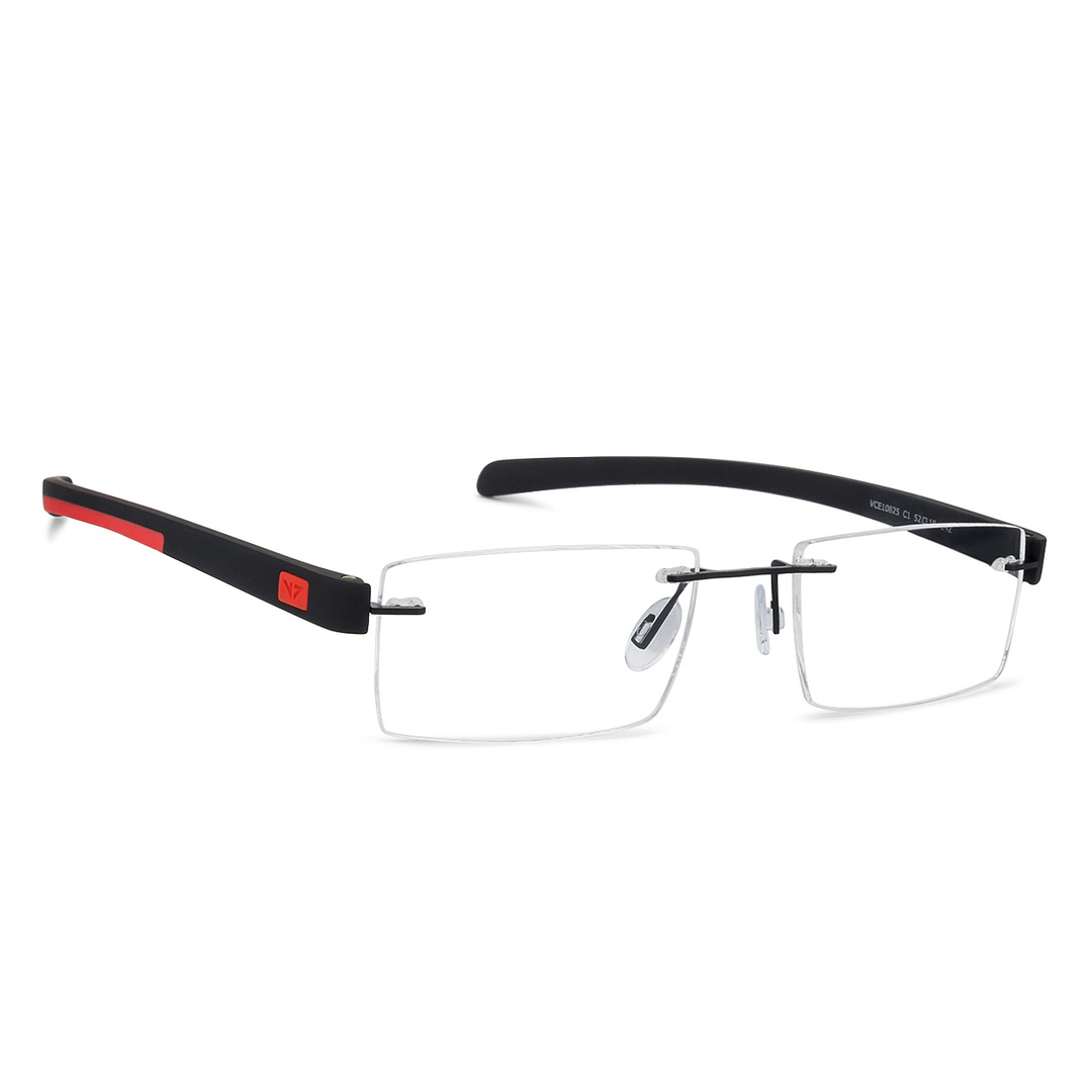 Lenskart Air Online Black Rimless Rectangle left side