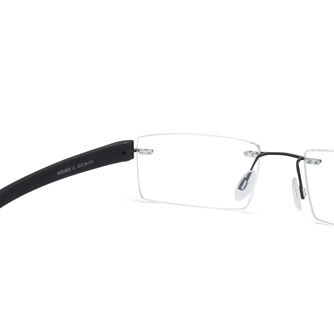 Lenskart Air Online Black Rimless Rectangle left side