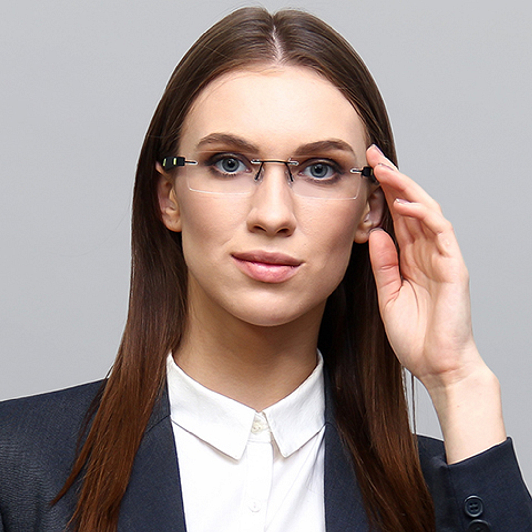 Lenskart Air Online Black Rimless Rectangle right side