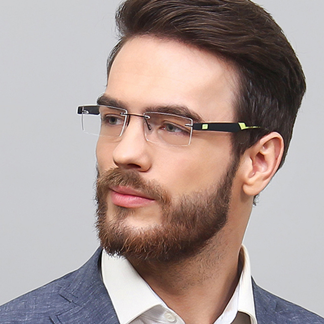 Lenskart Air Online Black Rimless Rectangle right side
