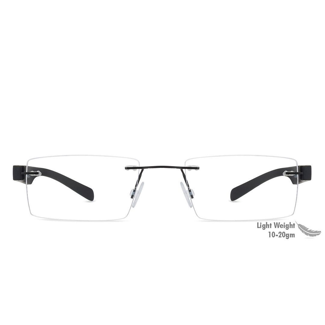 Lenskart Air Online Black Rimless Rectangle left side