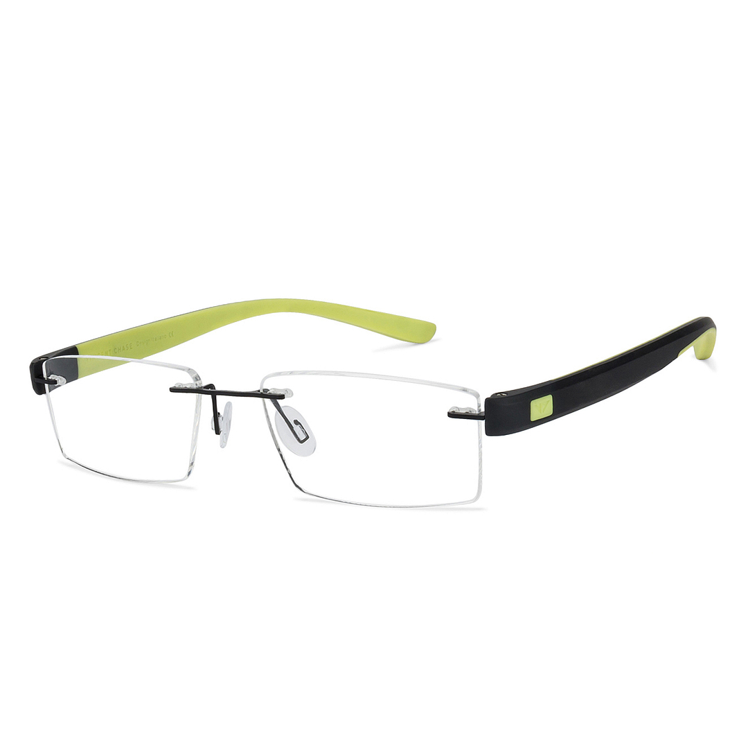 Buy Lenskart Air Essentials : Black Lemon Rimless Rectangle
