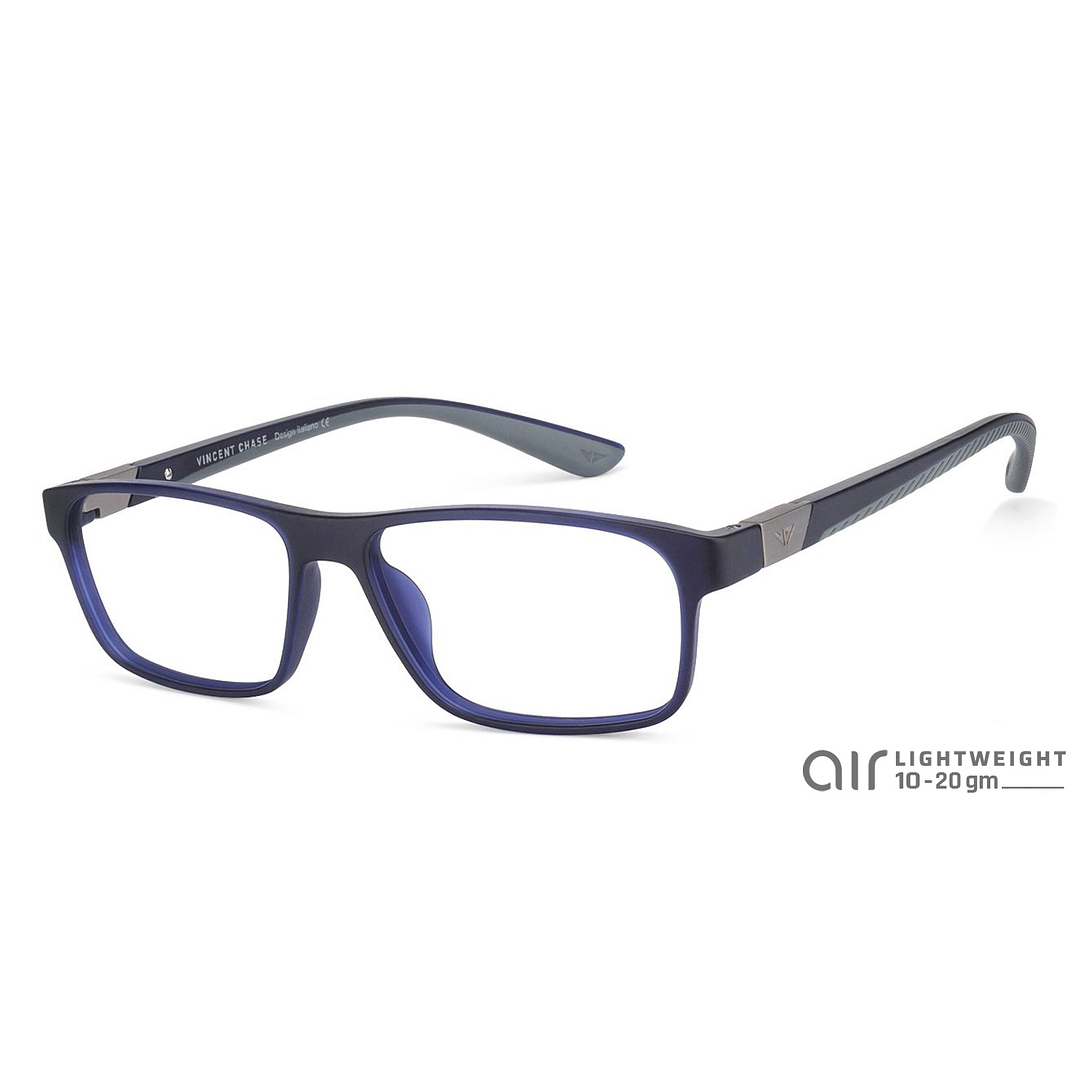 Lenskart Air Online Sky Blue Full Rim Rectangle left side