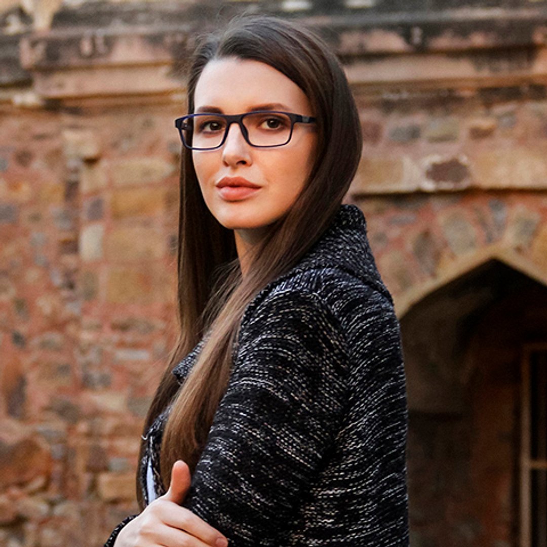 Lenskart Air Online Sky Blue Full Rim Rectangle left side