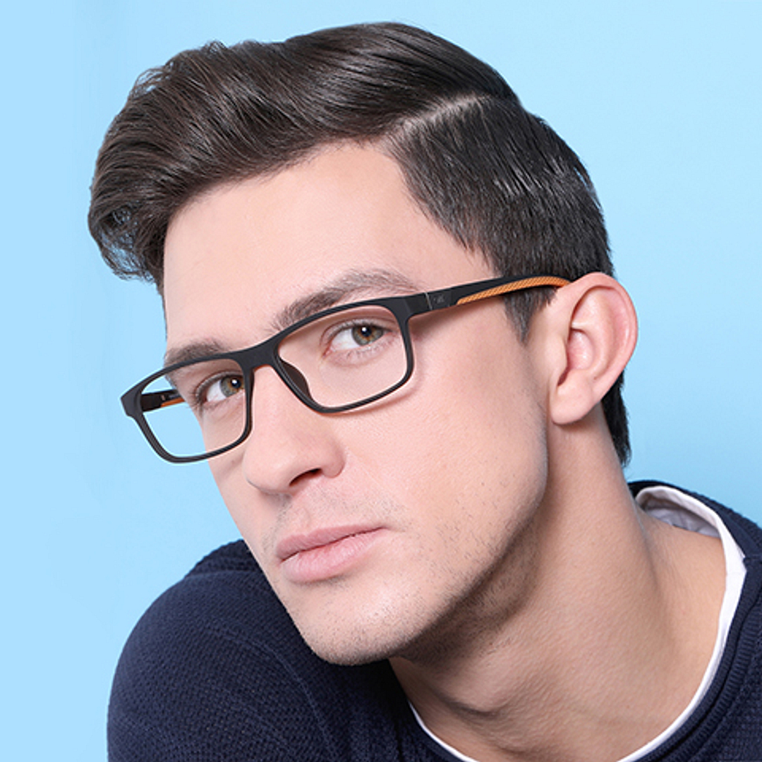 Lenskart Air Online Gray Transparent Full Rim Rectangle left side