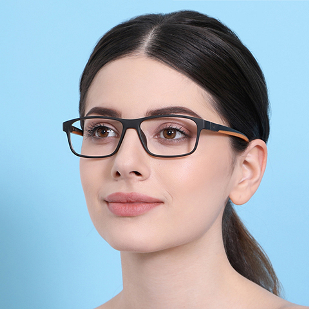 Lenskart Air Online Gray Transparent Full Rim Rectangle left side