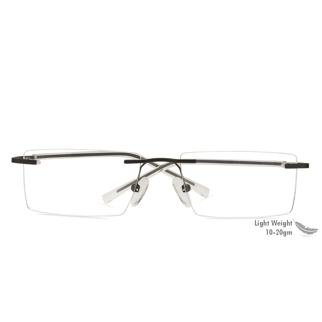 Vincent Chase Online Black Rimless Rectangle left side