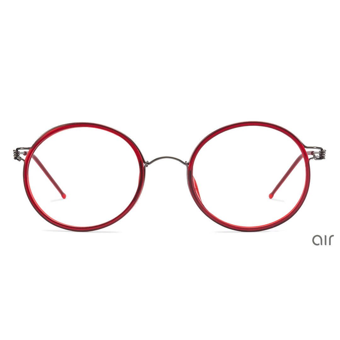Lenskart Air Online Mid Gunmetal Full Rim Round left side