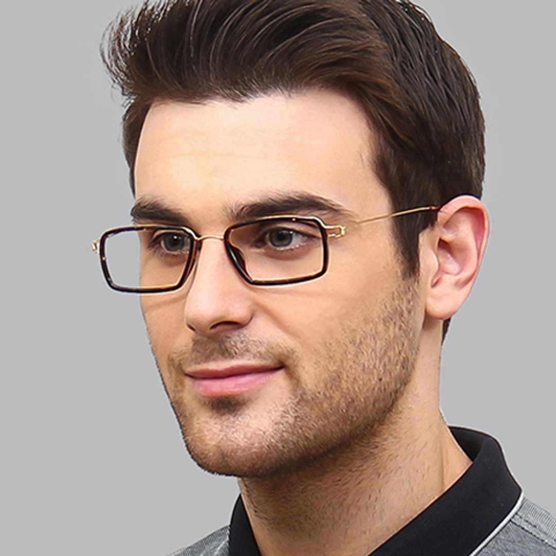 Lenskart Air Online Gold Full Rim Rectangle left side