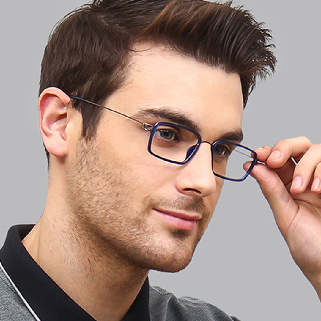 Lenskart Air Online Sky Blue Full Rim Rectangle right side