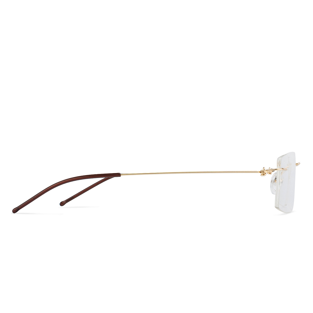 Vincent Chase Online Gold Rimless Rectangle left side