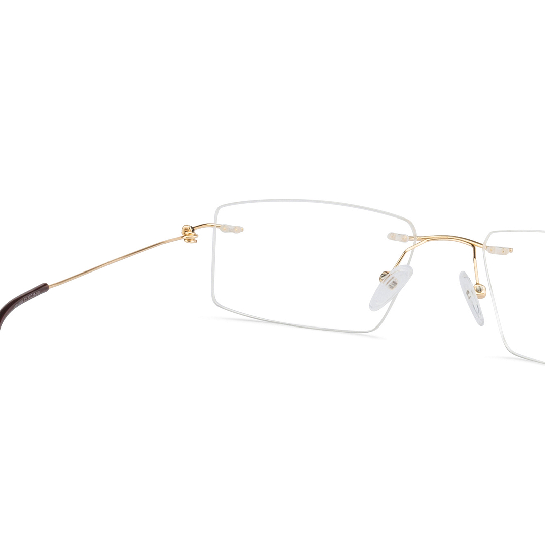 Vincent Chase Online Gold Rimless Rectangle right side