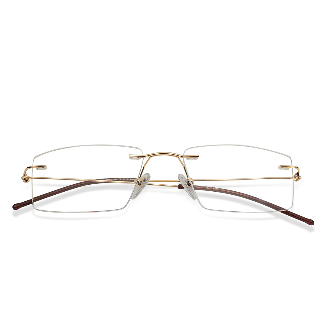Vincent Chase Online Gold Rimless Rectangle left side