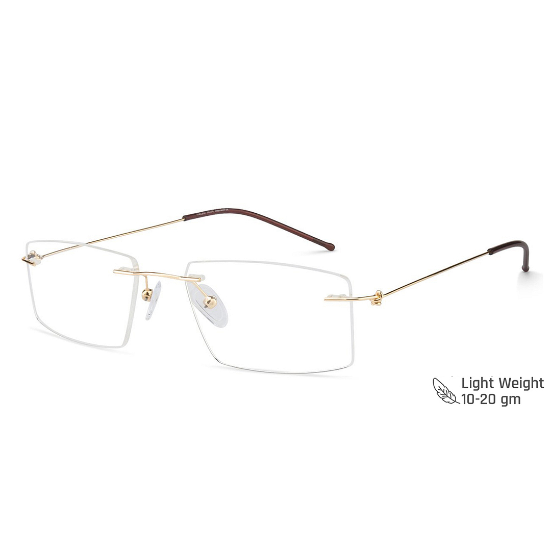 Vincent Chase Online Gold Rimless Rectangle right side
