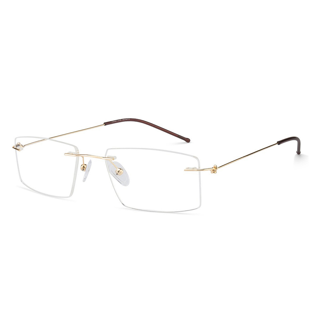 Vincent Chase Online Gold Rimless Rectangle left side