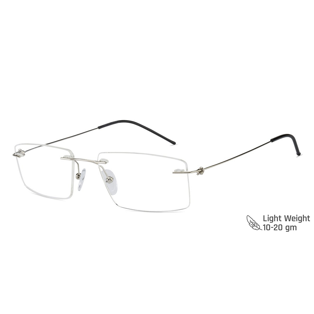 Vincent Chase Online Silver Rimless Rectangle right side