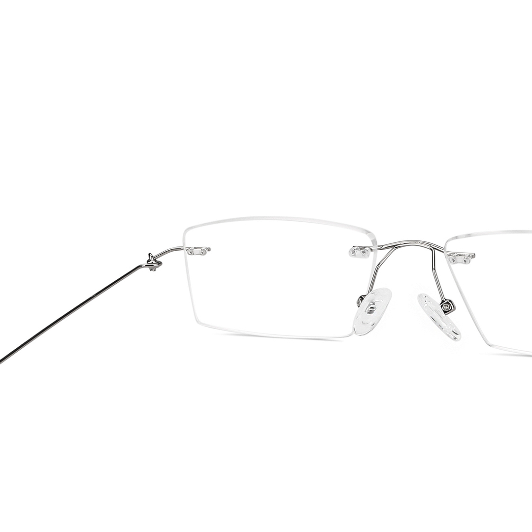 Vincent Chase Online Silver Rimless Rectangle right side