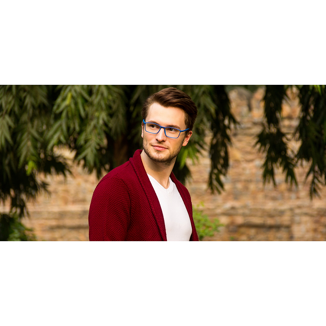 Lenskart Air Online Sky Blue Full Rim Rectangle left side